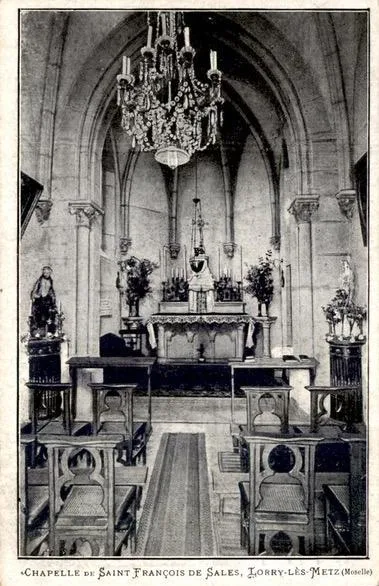 La chapelle de Saint François de Sales à Lorry les Metz au début du XXe siècle.